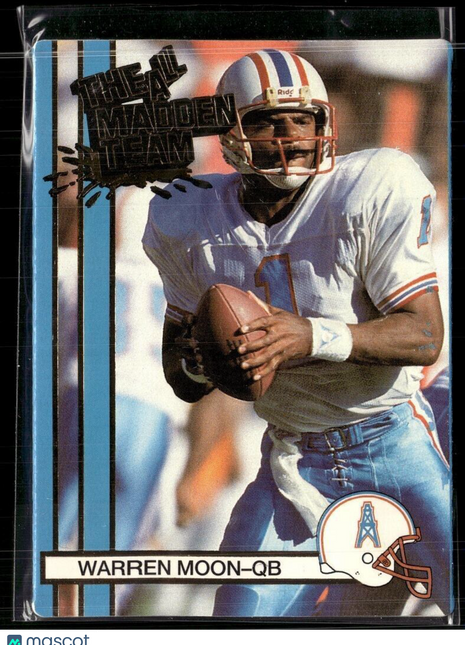 1990 ACTION PACKED ALL MADDEN TEAM WARREN MOON OILERS