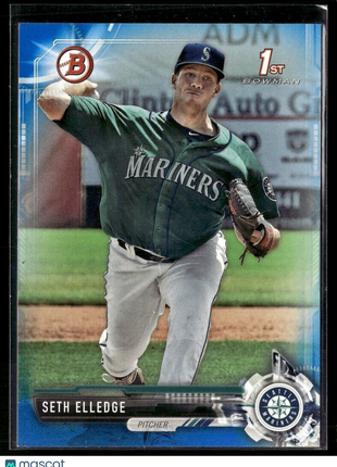 2017 BOWMAN CHROME BLUE /150 1ST PROSPECT SETH ELLEDGE MARINERS