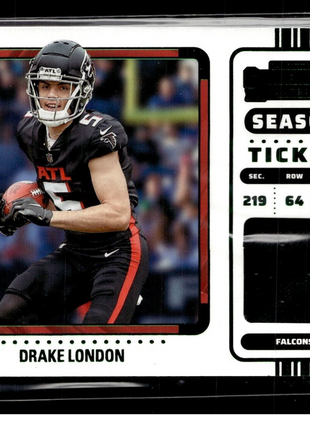2022 CONTENDERS ROOKIE TICKET VARIATION JERSEY RELIC DRAKE LONDON FALCONS