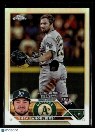 2023 TOPPS CHROME UPDATE REFRACTOR USC32 Shea Langeliers - Oakland Athletics RD