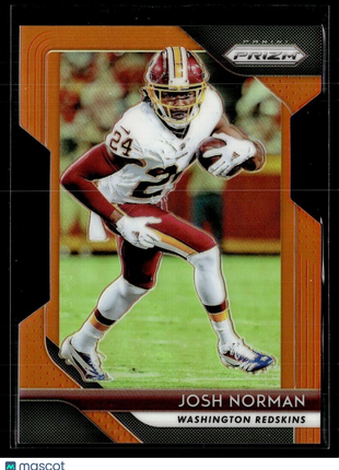 2018 PRIZM ORANGE DIE CUT /249 JOSH NORMAN REDSKINS