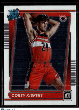 2021-22 OPTIC RATED ROOKIE COREY KISPERT WIZARDS