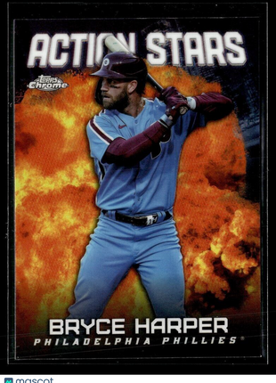 2023 TOPPS CHROME UPDATE ACTION STARS ASC-16 Bryce Harper Philadelphia Phillies
