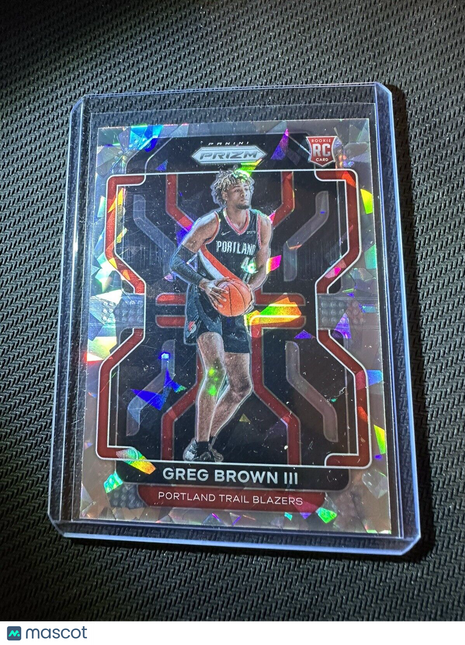 2021-22 Panini Prizm Pink Ice Prizm - GREG BROWN III RC - Portland Trailblazers