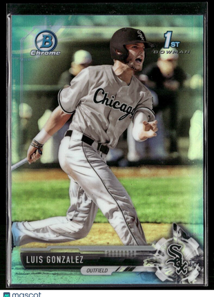 2017 BOWMAN CHROME SKY BLUE /399 1ST PROSPECT LUIS GONZALEZ WHITE SOX