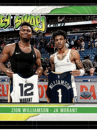 2020-21 NBA HOOPS JERSEY SWAP ZION WILLIAMSON JA MORANT
