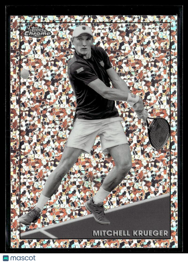 2021 TOPPS CHROME TENNIS BLACK WHITE MINI DIAMONDS 76 Mitchell Krueger