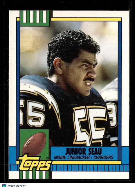 1990 TOPPS TRADED ROOKIE JUNIOR SEAU CHARGERS