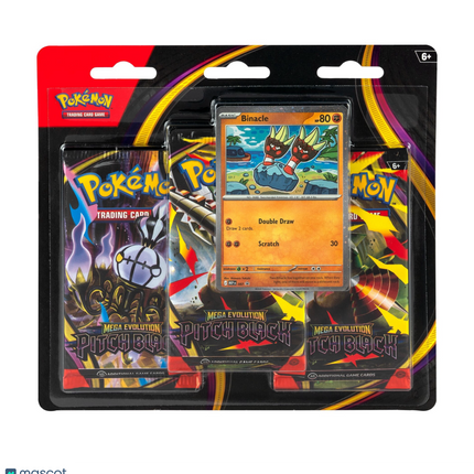 Pokemon Pokemon Trading Card Games Mega Evolution Pitch Black 3 Pack Blister