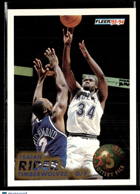 1993-94 FLEER LOTTERY PICK ISAIAH RIDER TWOLVES