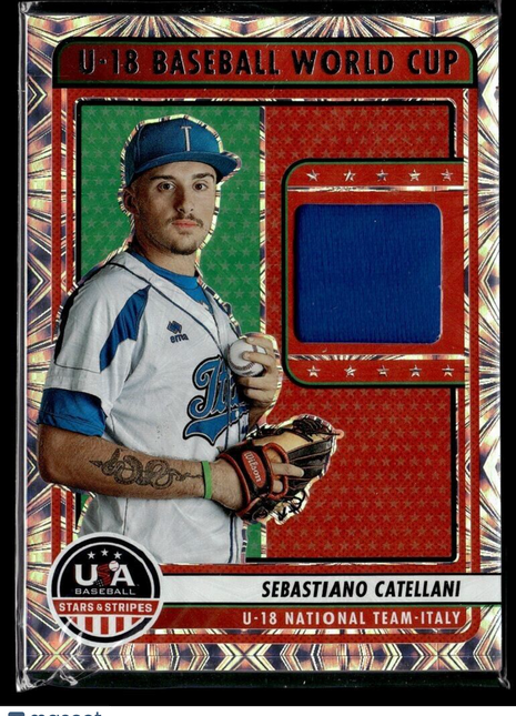 2023 STARS STRIPES U-18 BB WORLD CUP FIREWORKS JERSEY SEBASTIANO CATELLANI ITALY