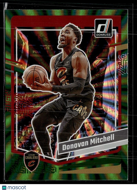 2023-24 DONRUSS GREEN SPIRAL 140 Donovan Mitchell Cleveland Cavaliers