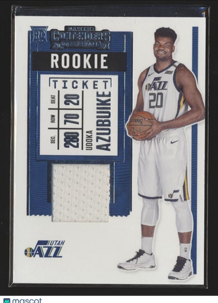 2020-21 CONTENDERS ROOKIE TICKET JERSEY RELIC UDOKA AZUBUIKE JAZZ