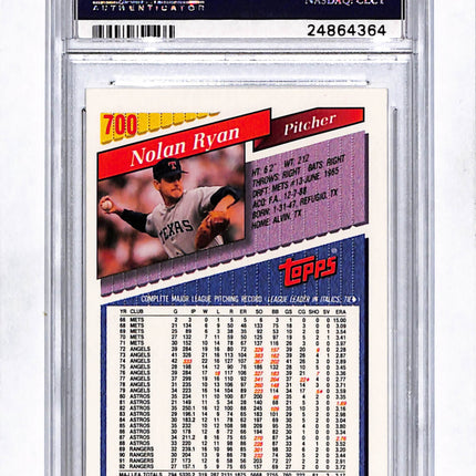 1993 Topps Nolan Ryan #700 Fla. Marlins Inaugural PSA 9