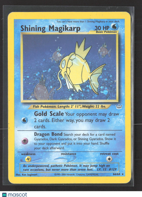 Pokemon 2001 Neo Revelation Shining Magikarp #66/64