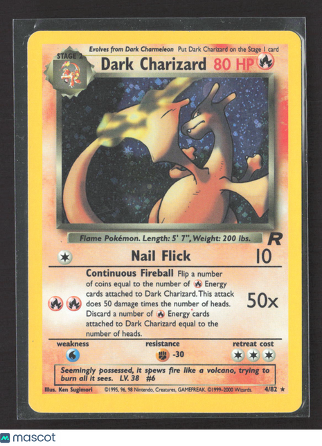 Pokemon 2000 Team Rocket Dark Charizard #4/82