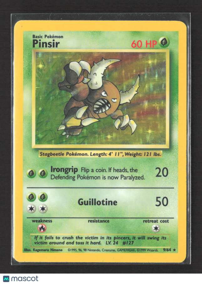 Pokemon 1999 Jungle Pinsir #9/64