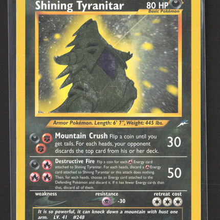 Pokemon 2001 Neo Destiny Shining Tyranitar #113/105