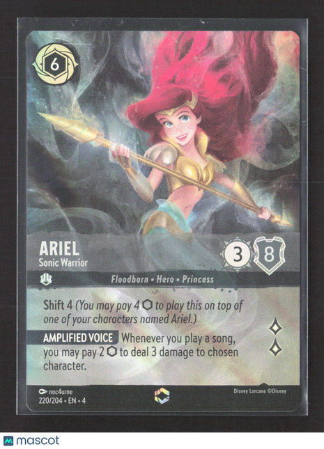 Disney Lorcana 2023 Ravensburger Lorcana Rise of the Floodborn Ariel #220