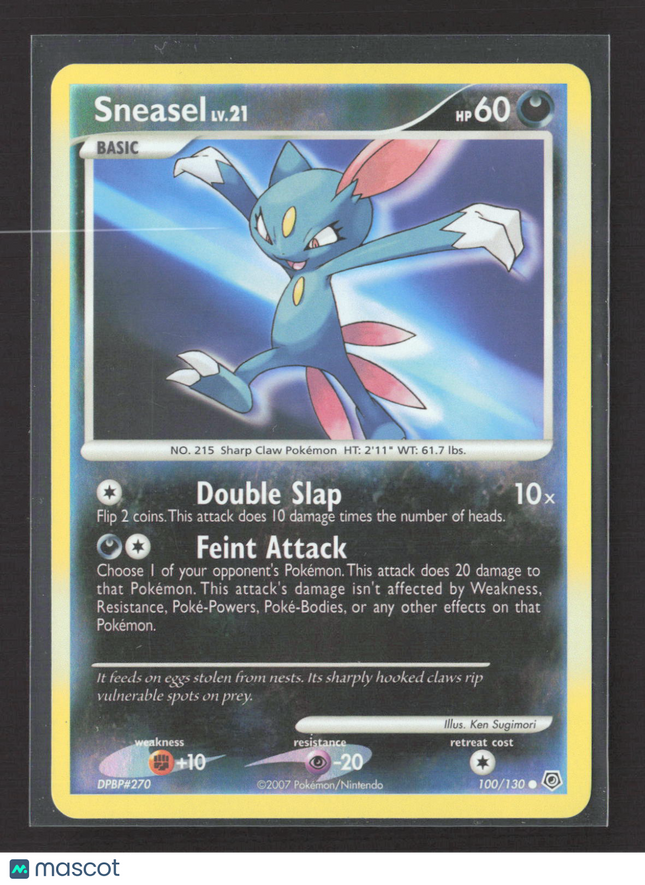 Pokemon 2007 Mysterious Treasures Sneasel #100/130