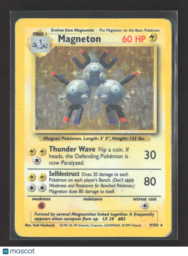 Pokemon 1999 Base Set Magneton #9/102