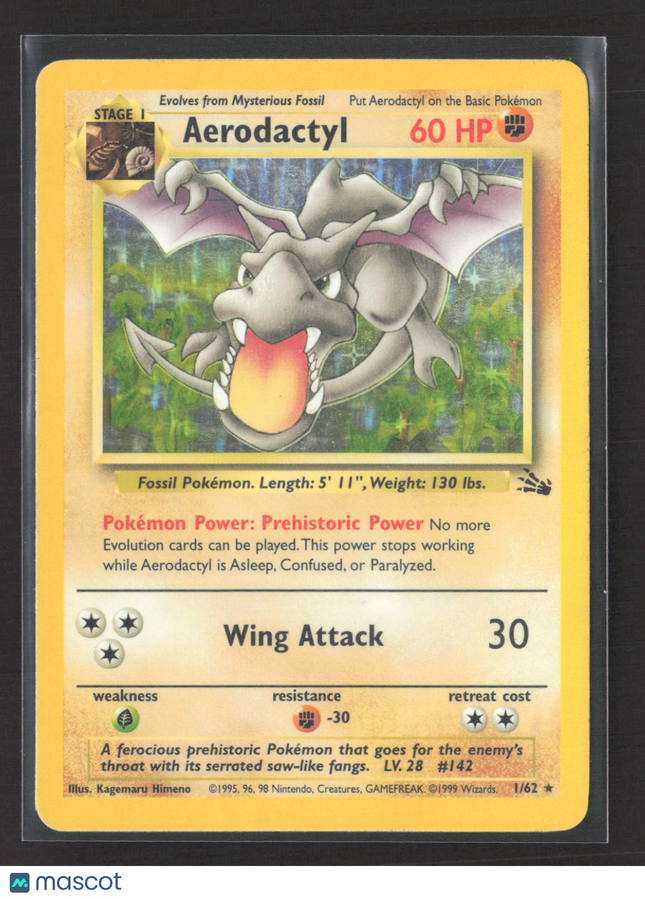 Pokemon 1999 Fossil Aerodactyl #1/62