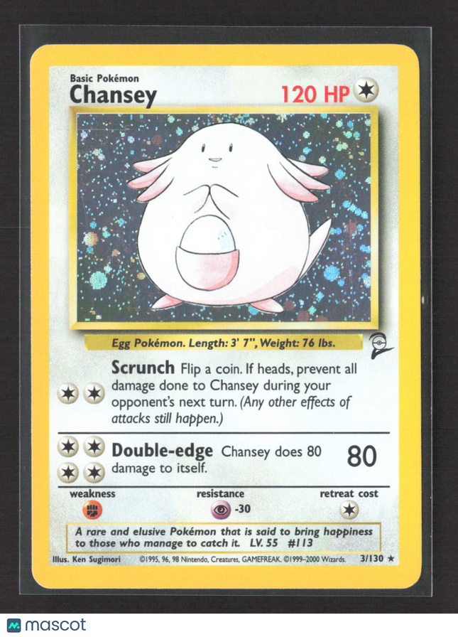 Pokemon 2000 Base Set 2 Chansey #3/130