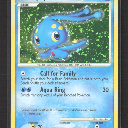 Pokemon 2007 Mysterious Treasures Manaphy #9/130