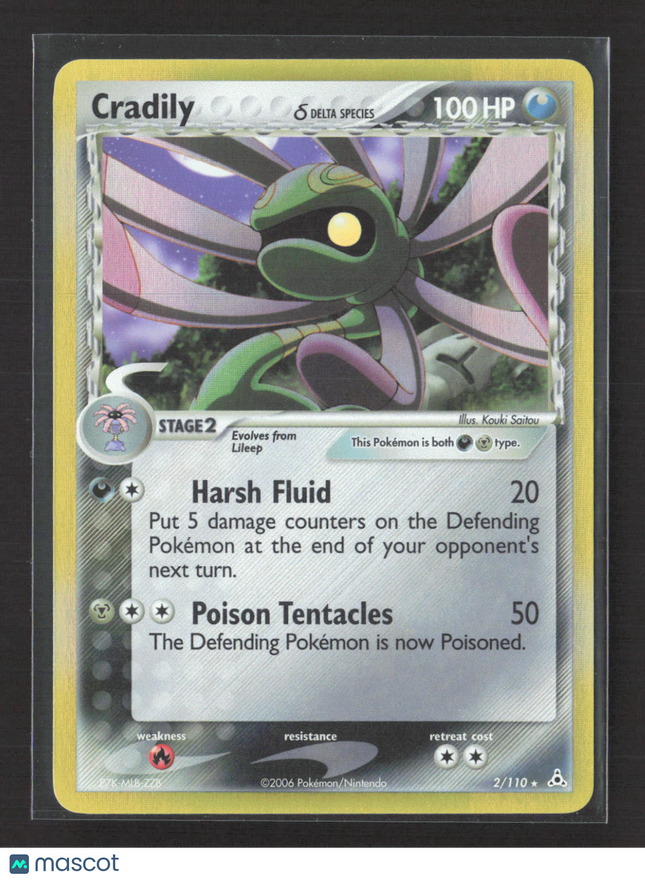 Pokemon 2006 EX Delta Species Cradily #2/110