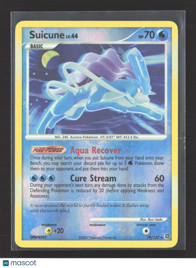 Pokemon 2007 Mysterious Treasures Suicune #19/132