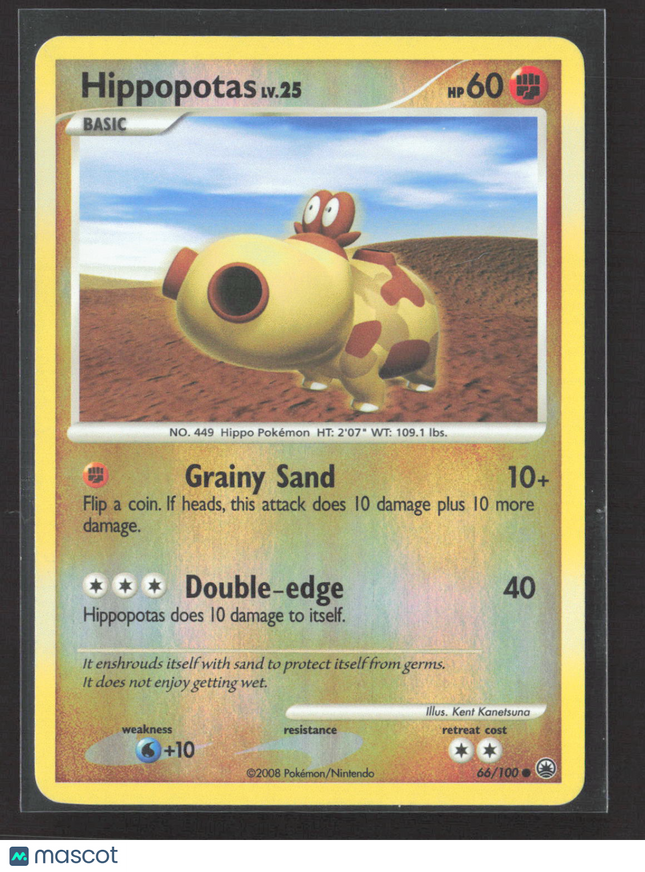 Pokemon 2008 Majestic Dawn Hippopotas #66/100