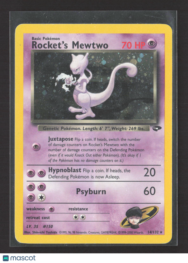 Pokemon 2000 Gym Challenge Rocket's Mewtwo #14/132