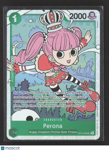 2025 Bandai One Piece Card Game OP-12 Perona #OP12-034