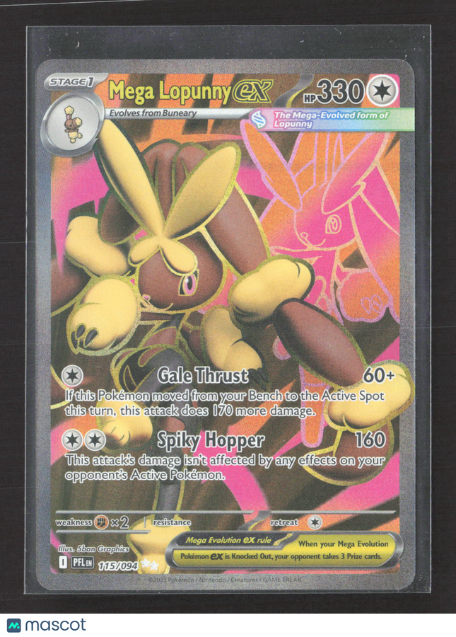 2023 Pokemon Paldea Evolved Mega Lopunny EX #115/94