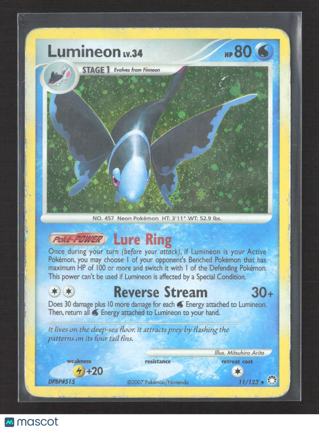 Pokemon 2007 Mysterious Treasures Lumineon #11/123