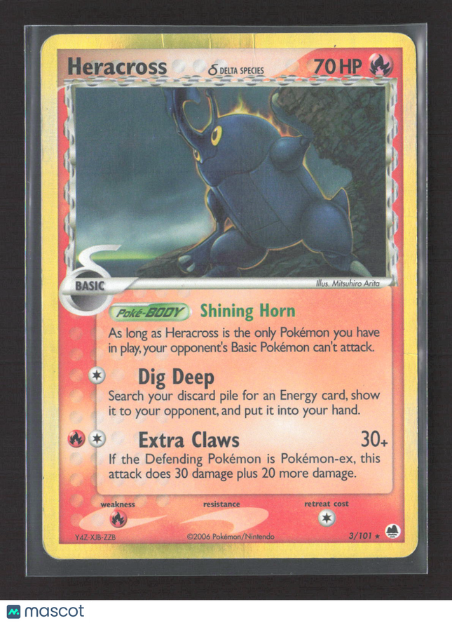 Pokemon 2006 EX Delta Species Heracross #3/101