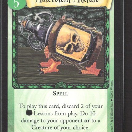 2001 Wizards of the Coast Harry Potter Trading Card Game Malevolent Mixture #26