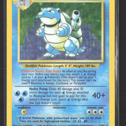 Pokemon 1999 Base Set Blastoise #2/102