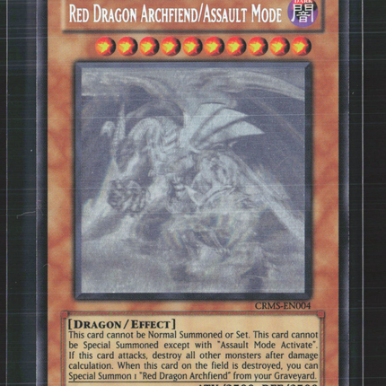Yu-Gi-Oh Crimson Crisis Red Dragon Archfiend/Assault Mode Ghost Rare #CRMS-EN004