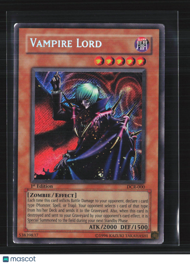 Yu-Gi-Oh! Dark Crisis Vampire Lord Secret Rare 1st Edition #DCR-000