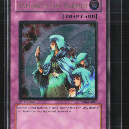 Yu-Gi-Oh! Soul of the Duelist Hallowed Life Barrier 1st Edition #SOD-EN060