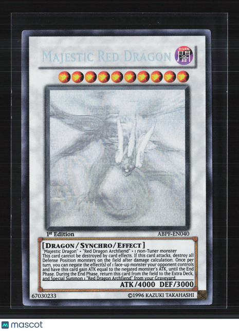 Yu-Gi-Oh! Majestic Red Dragon 1st Edition Ghost Rare #ABPF-EN040