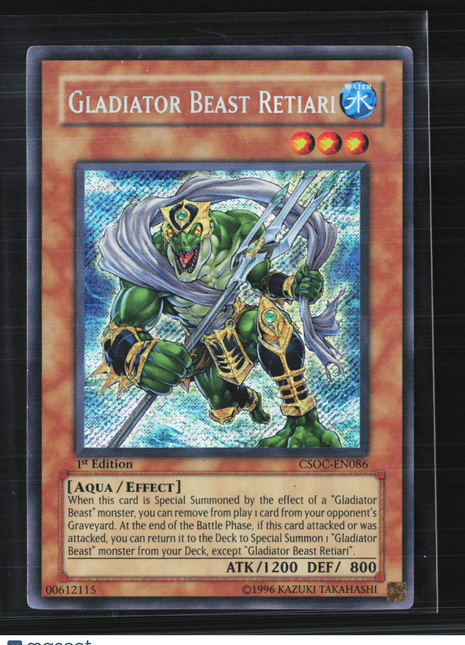 Yu-Gi-Oh! Crossroads of Chaos Gladiator Beast Retiari 1st Edition #CSOC-EN086