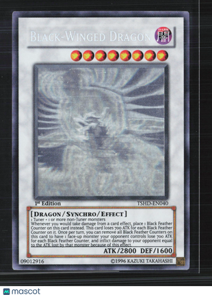 Yu-Gi-Oh Black-Winged Dragon 1st Edition Ghost Rare #TSHD-EN040