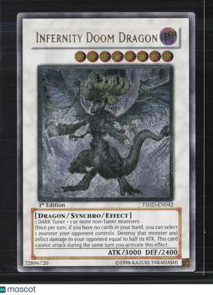 Yu-Gi-Oh! The Shining Darkness Infernity Doom Dragon 1st Edition UTR #THSD-EN042