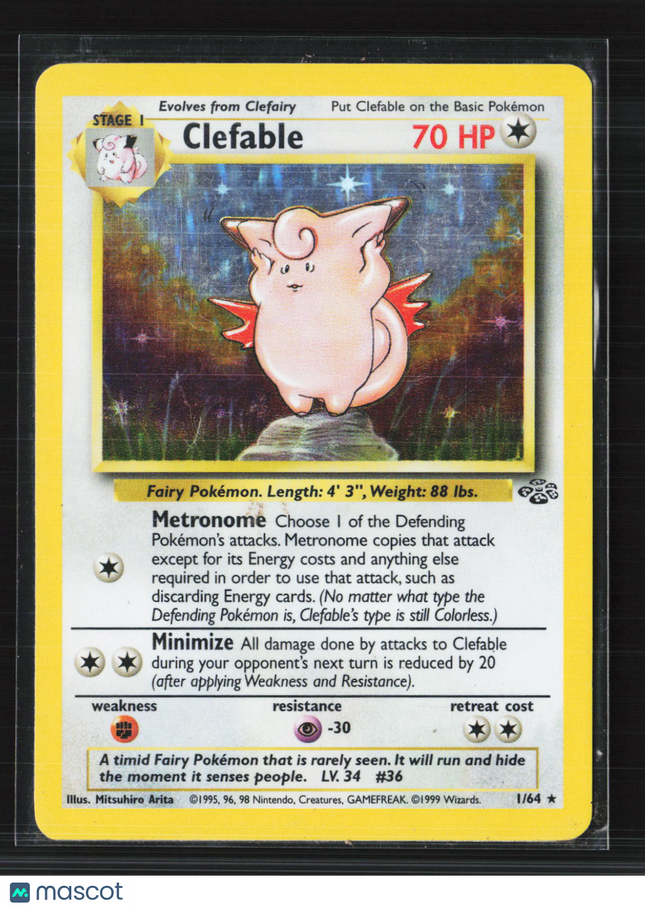 Pokemon 1999 Jungle Clefable #1/64