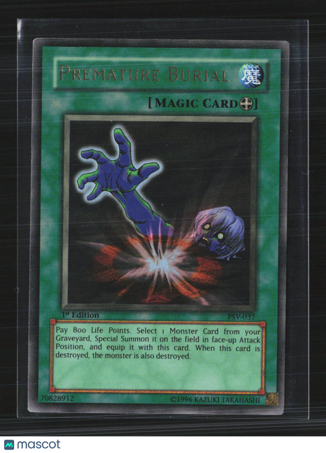 Yu-Gi-Oh! Pharaoh's Servant Premature Burial 1st Edition PSV-037