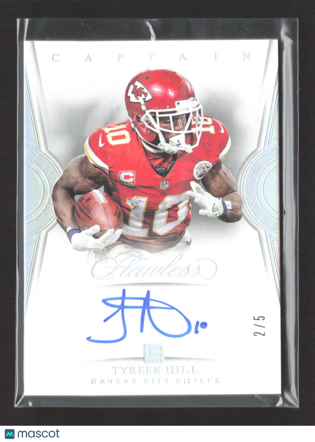 2019 Panini Flawless Captain Tyreek Hill #CAP-TY /5 Auto