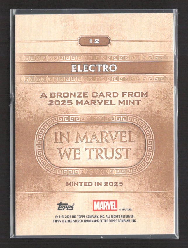 2025 Topps Marvel Mint Elctro Bronze Card #12