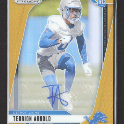 2024 Panini Prizm Terrion Arnold #389 Gold Auto /10 RC